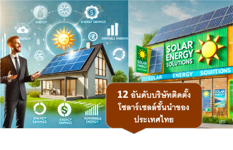 12 อันดับบริษัทติดตั้งโซลาร์ชั้นนำในประเทศไทย